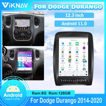 128GB Android 11 Para Dodge Durango 2014-2016 12.1 pulgadas de pantalla táctil de la radio del coche grabadora de cinta unidad central reproductor Multimedia