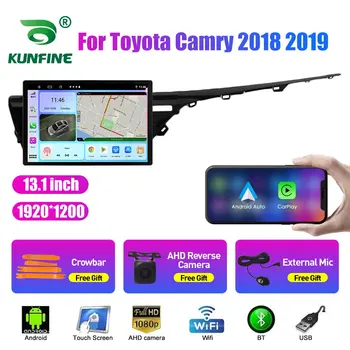13.1 pulgadas de Radio de Coche Para Toyota Camry 2018 2019 Coche DVD GPS de Navegación Estéreo Carplay 2 Din Central Multimedia Android Auto