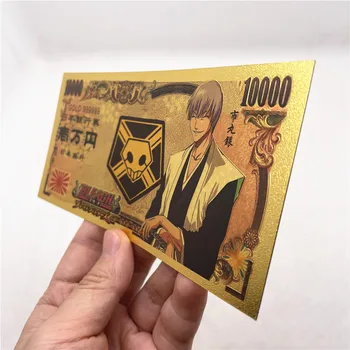 1pc Japonés Anime Bleach billetes Clásico Manga Oro 10000 Yenes dinero falso conmemorativa de regalo de la proposición dinero para souvenirs