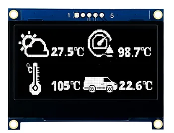 2.42-pulgadas de pantalla OLED módulo de 128 * 64 puntos de la matriz de SSD1309 conductor IIC / I2C interfaz de ventas directas de la fábrica electrónica