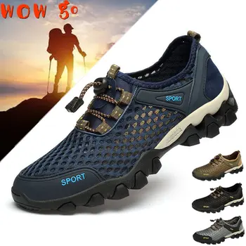 2023 Hombres Hiiking Zapatos De Impermeable Transpirable Antideslizante Zapatillas De Deporte De La Pesca De Deportes De Montaña De Agua De Goma Zapatos De Trekking Envío Gratis