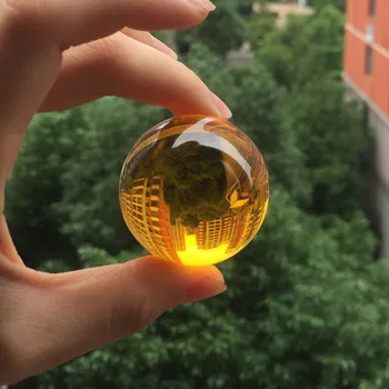 30mm Clara Bola de Cristal Transparente Cristal Decorativo Bolas de adorno Feng Shui Mundo en Miniatura Regalos de la Decoración del Hogar Accesorios