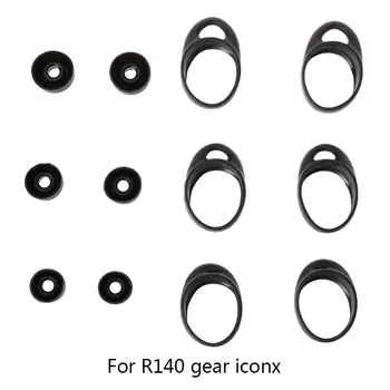 3Pair de Silicona Caso de la Cubierta Protectora Shell Protector de Kits para Samsung Gear iConX SM-R140 Bluetooth Auriculares Accesorios