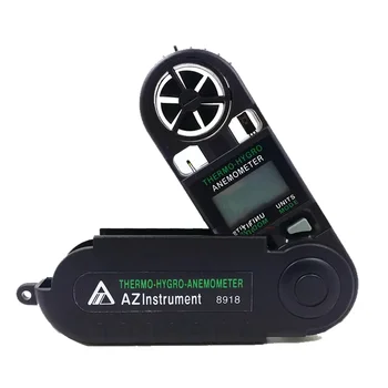 AZ8918 Bolsillo Anemómetro Digital, , de Mano de la Velocidad del Viento / Temperatura del Aire de Tester, Medición de Volumen de Aire, punto de rocío