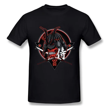 CLOOCL 100% Algodón Negro camisetas Samurai Japonés Impresión en 3D de Estilo Casual Jersey de Cuello Redondo Harajuku Hip Hop Tops de Envío de la Gota