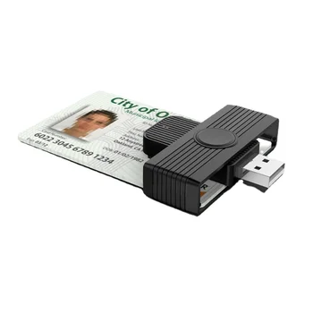 CR318 USB Lector de Tarjetas Inteligentes para el Banco de la Tarjeta SIM ID CAC Adaptador de Conector para PC