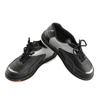 De alta calidad de los hombres de zapatos de bowling de no-deslizamiento único profesional superior de cuero zapatillas de deporte de las señoras transpirable zapatos de bowling de suministros