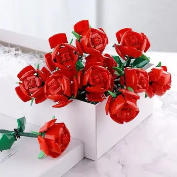 DIY 3D Flor de Rompecabezas de la Modelo Rosa Romántico Rompecabezas de DIY de la Asamblea Modelo 3D Rompecabezas Juguetes para Adultos