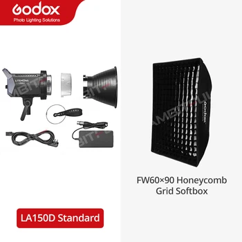 Godox LA150D LA150BI 190W LA200D LA200BI 230W Panel LCD Litemons Bi-color LED Luz de Vídeo de Salida Continua con la APLICACIÓN de Control de