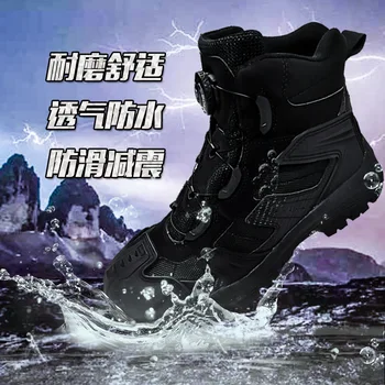 Impermeable Zapatos de Senderismo de Liberación Rápida Transpirable Hombres al aire libre de la RealLeather Botas de Mujer Zapatos de Trekking de Montaña, Escalada Zapatillas de deporte