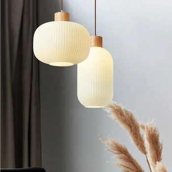 Japonés Simplicidad de la Luz de Techo de Salón Dormitorio Comedor Loft Moderno Techo de Cristal de la Lámpara de la Decoración del Hogar de Luces LED