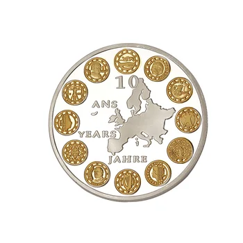 La UE Medallón Conmemorativo de Doce países chapado en Oro Decorativa Manualidades Creativas de la Moda de Regalo de Dos Decorativo de color de la Moneda de Regalo