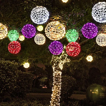 LED al aire libre de la Decoración del Jardín de Hadas de la Lámpara Colgante del Árbol de Navidad la Luz de la Cadena de 220V Calle Garland Casa de Invierno, la Fiesta de la Boda Decoración