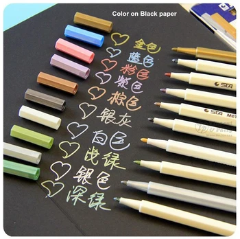 Los marcadores de 10 Colores/caja Nuevo Diseño de Colores Metálicos Marca de Bolígrafos niños los Niños de la Oficina de Estudiantes de Papelería, Regalos Envío Gratis