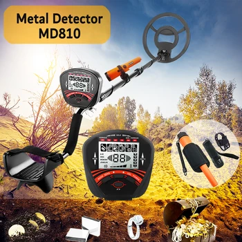 MD810 / MD830 Detector de Metales Subterráneo Profesional de la Profundidad de 2,5 m de Búsqueda del Buscador de Oro Detector de Tesoro Detectar Pinpointer