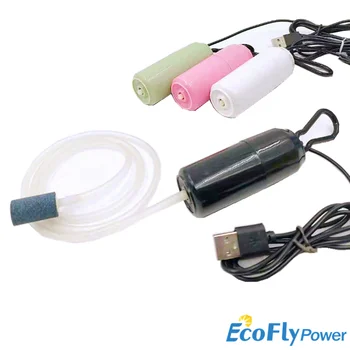 Mini portátil USB Tanque de Peces de Acuario de Oxígeno del Aire de la Bomba de Silencio de ahorro de Energía del Compresor de Acuario Eficaz del Tanque de Accesorios de Portátil de M