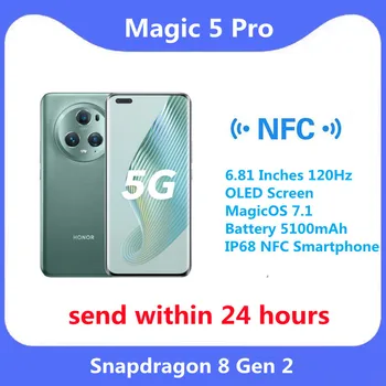 Original de Honor de la Magia 5 Pro 6.81 Pulgadas de 120Hz Pantalla OLED Snapdragon 8 Gn 2 Mágicos 7.1 de la Batería 5100mAh IP68 Smartphone NFC