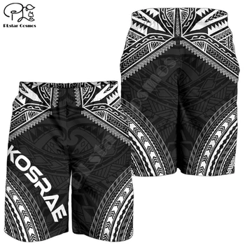 PLstar Cosmos Polinesios de la Isla de Kosrae Impreso en 3D de la Moda de los Hombres/de las Mujeres de Verano Casual de colores de pantalones Cortos de Playa Pantalones Cortos de Estilo-2