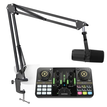 Profesional Zimhome Podcast de la Emisión de transmisión en Vivo de Equipos de Kit de Micrófono con Cambiador de Voz de la Tarjeta de Sonido
