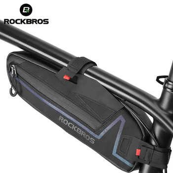 ROCKBROS 1.5 L Bolsa de Moto Impermeable Reflectante de Gran Capacidad Superior Frontal Bastidor de Tubo de la Bolsa de Desgaste-resistente de MTB de la Bicicleta de Carretera de la Bolsa de