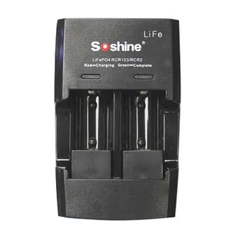 Soshine S5-Fe LifePO4 CR123/CR2 2-Canales Cargador Rápido