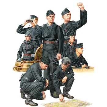 Tamiya 35354 1/35 Wehrmacht Alemana Tripulación Del Tanque 8 Figuras Militares De La Pantalla De Colección De Juguetes De Plástico Edificio De La Asamblea Modelo De Kit De