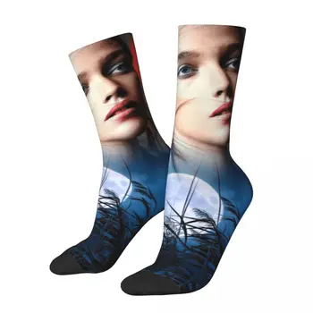 Victoria Pedretti Contraste de color de los calcetines medias de Compresión de Humor Gráfico Gráfico Fresco R117 de Siembra