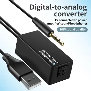 Útil Ligero Audio Converter Cable de Alta Fidelidad de Driver Digital Coaxial Óptico Analógico Adaptador de Fibra