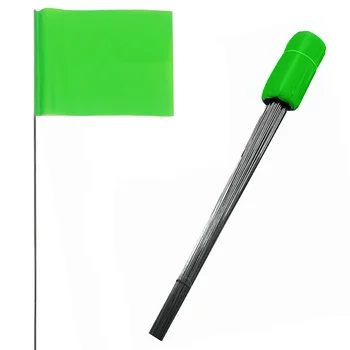 100 Pack Verde 4 x5x16 Pulgadas Encuesta Patio Marcado Bandera Paisaje césped banderas marcadores patio marcado banderas