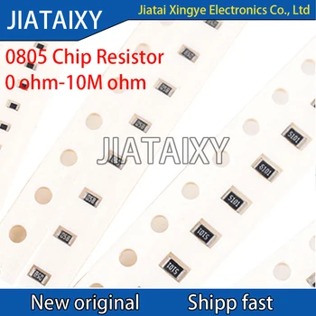 100Pcs 0805 SMD 1/4W 0R ~ 10M Chip Resistor de 5% 10R 100R 220R 330R 470R 47R 10 1K 4.7 K 100R 10K 100K 330K de 470 ohmios