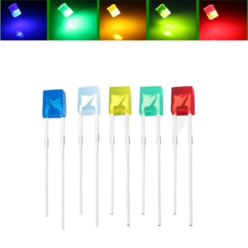 100Pcs Diodo LED Luces 2x3x4 Multicolor Brillante Bombilla de Iluminación de las Lámparas de los Componentes de la Electrónica Indicador de Diodo Emisor de Luz