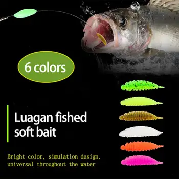10Pcs 5.5 cm/1.3 g Señuelo de la Pesca Incorporado en Lentejuelas Brillantes Cebo de Pesca de la TPE de Diseño de la Simulación de Color Brillante Suave Cebo Para la Pesca
