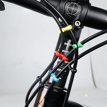 10pcs Bicicleta MTB de Freno Gear Cable S Estilo de los Clips de la Hebilla de la Manguera de Guía de Moto Cross Clip de la Línea de Anillo de Cierre Accesorios de Ciclismo