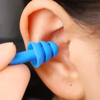 1Pairs Suave Silicona Tapones para los oídos Impermeable de Natación Tapones auditivos Reutilizables Ruido