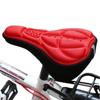 1PCS Sillín de la Bicicleta 3D Suave Asiento de la Bicicleta Cubierta Cómodo Cojín de Espuma del Asiento de Ciclismo de Sillín para Bicicletas Accesorios de Moto