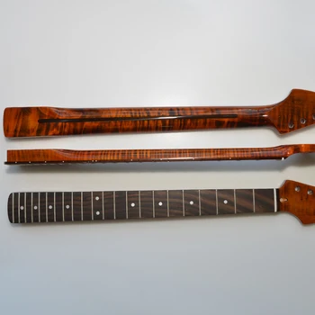 22 Trastes ST Guitarra de Arce Canadiense Vintage Cuello Diapasón de Palisandro Tira de Negro Para Guitarra Eléctrica de Reemplazo de la Tele Cuello