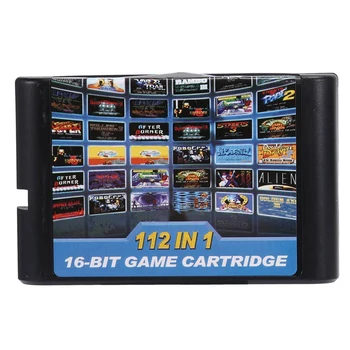 2X 112 En 1 Cartucho de Juego de 16 Bits Cartucho de Juego Para Sega Megadrive Genesis Cartucho de Juego Para PAL Y NTSC