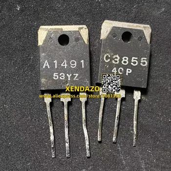 5pairs A1491 C3855 2SA1491 2SC3855 A-3PN Transistores de Potencia
