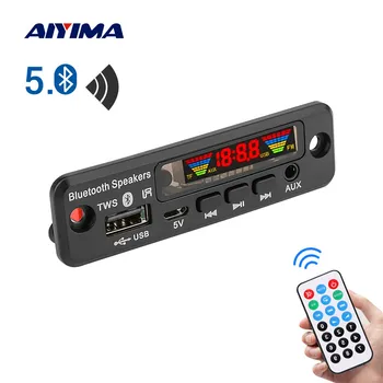 AIYIMA TWS Bluetooth-compatible con MP3 Audio Decoder de la Junta de LED de Visualización del Espectro de los SIMIOS cine en Casa sin pérdida de Decodificación de FM USB AUX EQ
