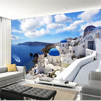 beibehang Egeo, Mediterráneo murales a gran escala en 3D estereoscópico personalizados de papel tapiz,papel de parede sala,papel de pared