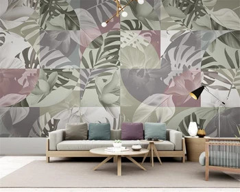 beibehang Personalizado moderno nórdicos planta tropical de hojas de líneas geométricas minimalista moderno de la tv de fondo fondo de pantalla de papier peint
