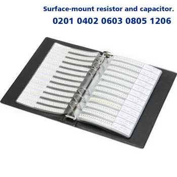 Completa Capacitor SMD Kit con 80/90/92values Libro de la Muestra, 0201 0402 0603 0805 y 1206 Condensadores Pack
