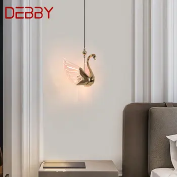 DEBBY Nordic Swan Luces Colgantes Accesorios Modernos Creativo LED lámpara de Araña de la Lámpara para el Hogar Living Comedor Decoración de la Habitación
