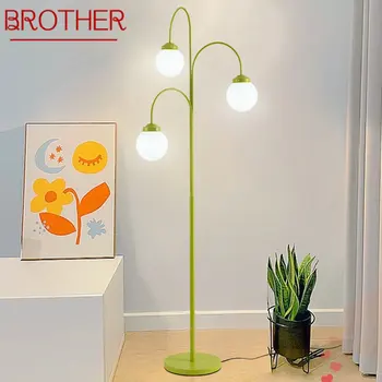 HERMANO Moderna Nórdicos Lámpara de Piso Circular de Vidrio Creativo Simple Luz Permanente LED de Decoración Para el Hogar Sala de estar Dormitorio