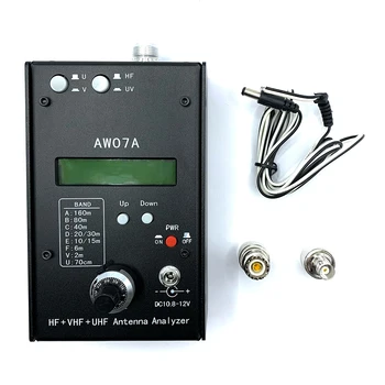 HF +UV Multibanda Analizador de Antena de HF/VHF/UHF AW07A ROE de la Antena Analizador de 1.5-490MHZ Analizador de Impedancia de 160M Herramienta de medición