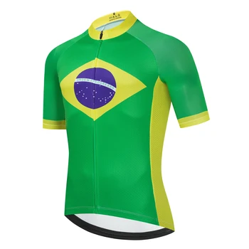 La Bandera de brasil del Patrón Delantero y la Espalda de los Hombres Jersey de Ciclismo 2023 Nuevo Equipo de Profesionales de Alta Calidad de la Bicicleta de Montaña Bicicleta de Carretera de la camisa