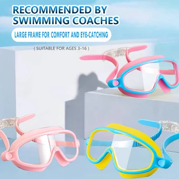 Los niños Sellado de Natación Gafas de Natación Silicona Impermeable Gafas Traje de Seguro Elástico Suave Antifogging Ajustable para los Deportes de Agua