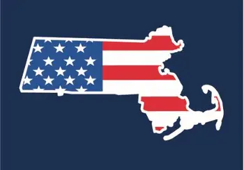 mapa de Massachusetts Bandera 90X150CM con la costumbre de la bandera de estados unidos hobby regalo al aire libre, Bandera estadounidense, Bandera