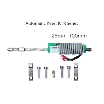 MicronKTR 10 25 50 75 100 mm Sensor de Desplazamiento Lineal de Restablecimiento Automático Electrónico Regla Miniatura de Desplazamiento de Primavera Transductor