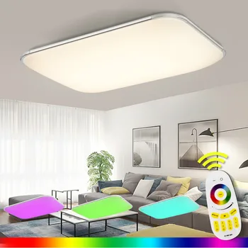 Moderno LED de Luz de Techo con 2.4 G RF Remoto Grupo Controlado Regulable Cambio de Color de la Lámpara para el Comedor Dormitorio AC90-240V